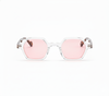 Transparent with Pink Lenses